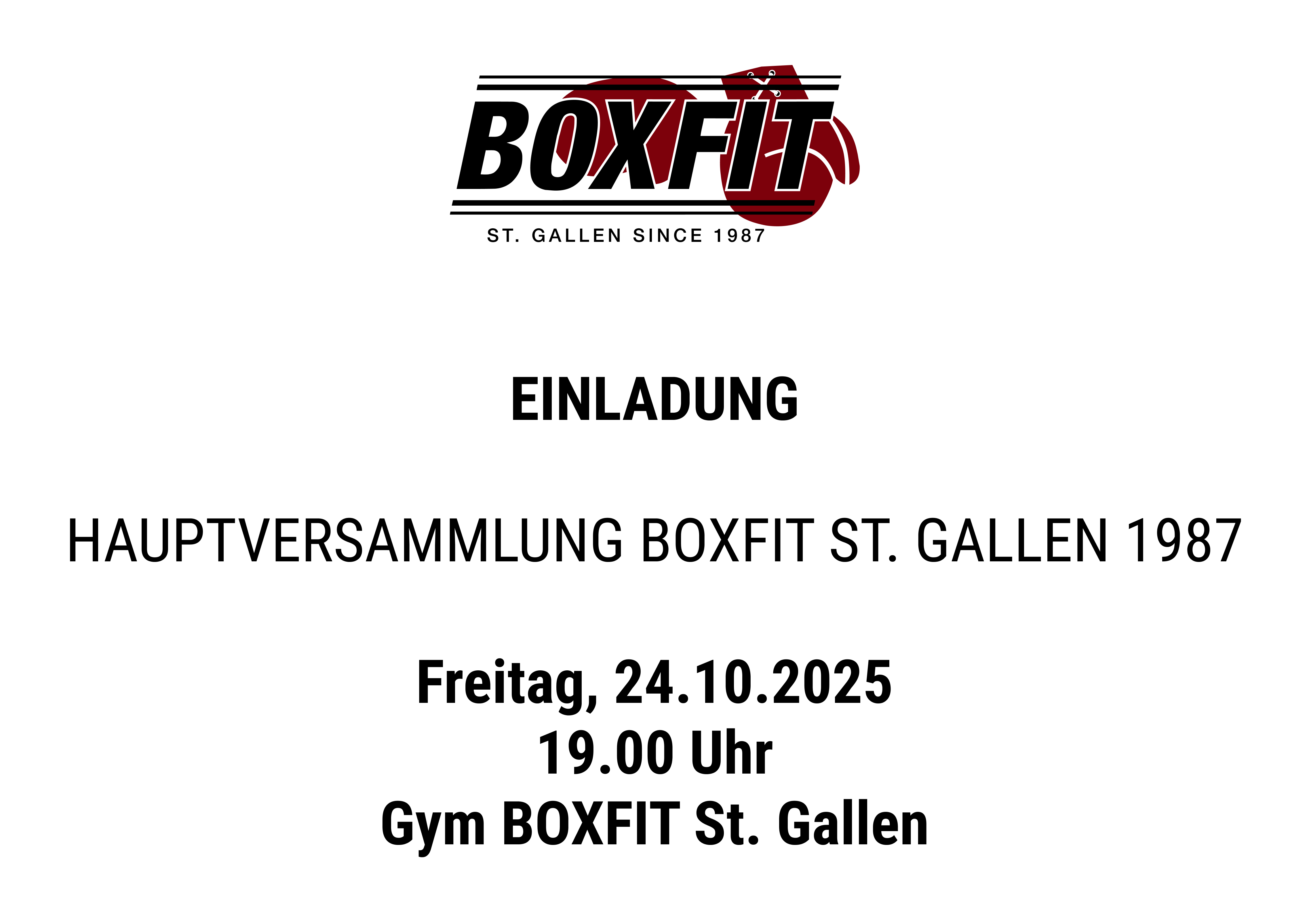 Einladung HV